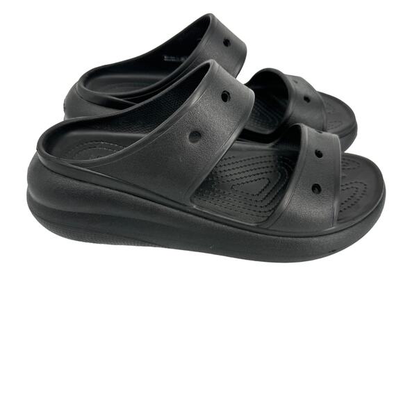 Crocs Classic Crush Platform Sandals‎ Black Size 10 - Picture 2 of 11
